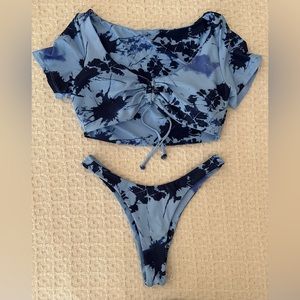 tie dye pattern bikini
